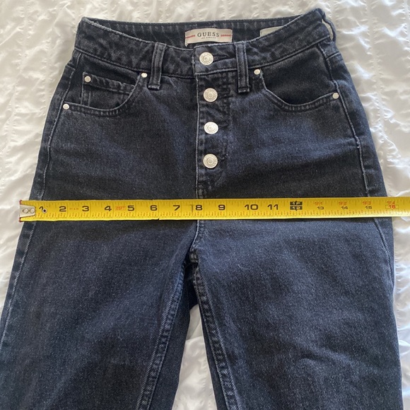 Guess 90s Skinny black button fly jeans 24 waist - Picture 12 of 12